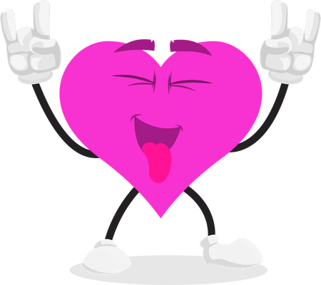 cœur saint-valentin - fête - loisirs - smiley émoticône émoji cartoon clipart illustration - artémotic