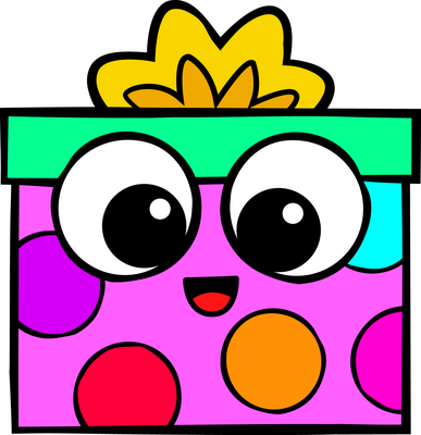 cadeau - fête - loisirs - smiley émoticône émoji cartoon clipart illustration - artémotic