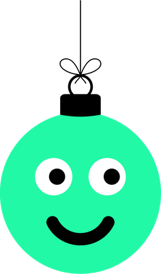 boule de noël - fête - loisirs - smiley émoticône émoji cartoon clipart illustration - artémotic
