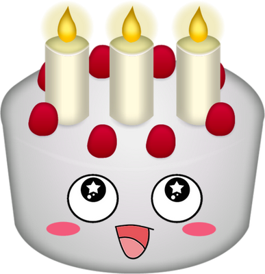 gâteau d'anniversaire - fête - loisirs - smiley émoticône émoji cartoon clipart illustration - artémotic