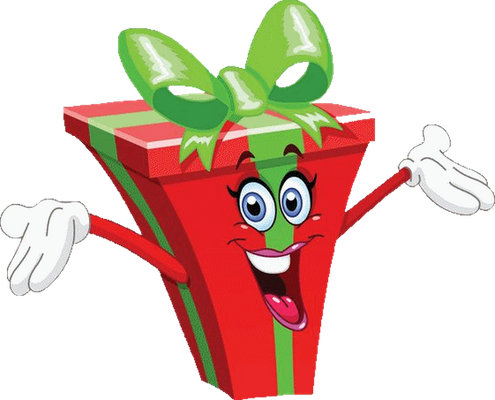 cadeau - fête - loisirs - smiley émoticône émoji cartoon clipart illustration - artémotic