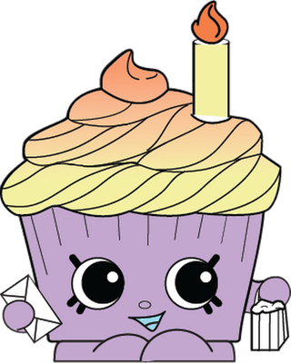gâteau d'anniversaire [Shopkins] - fête - loisirs - smiley émoticône émoji cartoon clipart illustration - artémotic