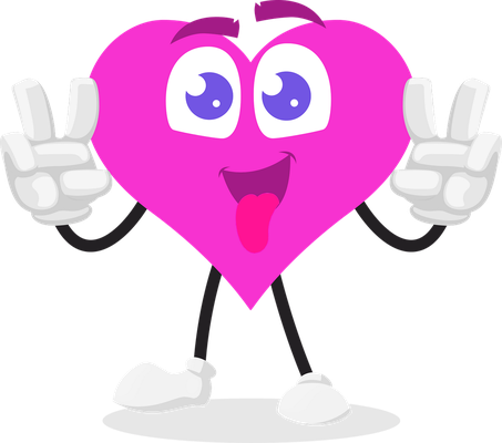 cœur saint-valentin - fête - loisirs - smiley émoticône émoji cartoon clipart illustration - artémotic