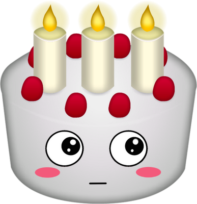 gâteau d'anniversaire - fête - loisirs - smiley émoticône émoji cartoon clipart illustration - artémotic