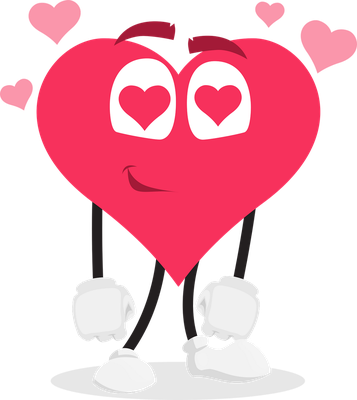 cœur saint-valentin - fête - loisirs - smiley émoticône émoji cartoon clipart illustration - artémotic