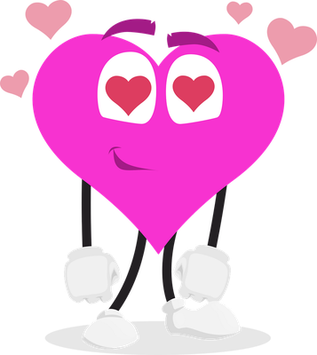 cœur saint-valentin - fête - loisirs - smiley émoticône émoji cartoon clipart illustration - artémotic