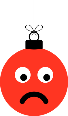 boule de noël - fête - loisirs - smiley émoticône émoji cartoon clipart illustration - artémotic