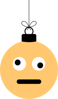 boule de noël - fête - loisirs - smiley émoticône émoji cartoon clipart illustration - artémotic