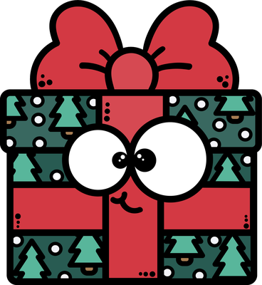 cadeau - fête - loisirs - smiley émoticône émoji cartoon clipart illustration - artémotic