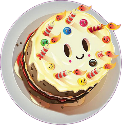 anniversaire - fête - loisirs - smiley émoticône émoji cartoon clipart illustration - artémotic