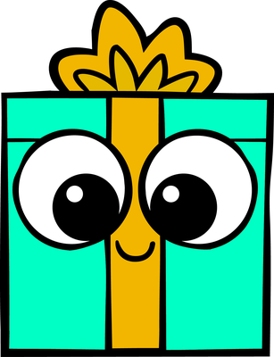 cadeau - fête - loisirs - smiley émoticône émoji cartoon clipart illustration - artémotic