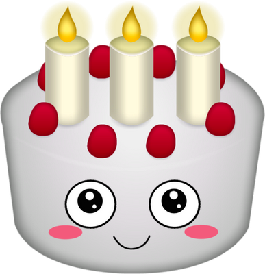 gâteau d'anniversaire - fête - loisirs - smiley émoticône émoji cartoon clipart illustration - artémotic