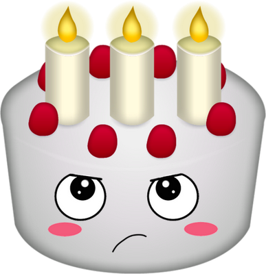 gâteau d'anniversaire - fête - loisirs - smiley émoticône émoji cartoon clipart illustration - artémotic