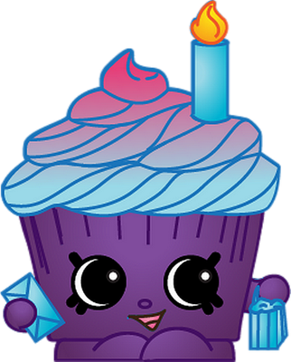 gâteau d'anniversaire [Shopkins] - fête - loisirs - smiley émoticône émoji cartoon clipart illustration - artémotic