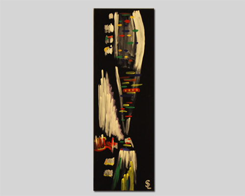 Bunte Stadt I 120 x 40 cm I Acryl auf Leinwand
