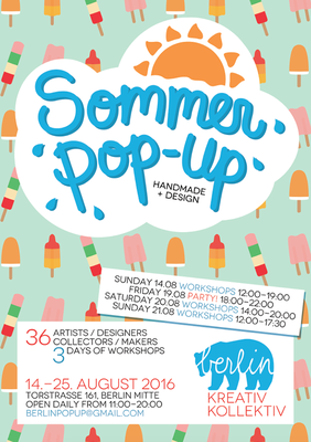 Poster for a Pop-Up event by the Berlin Kreativ Kollektiv.