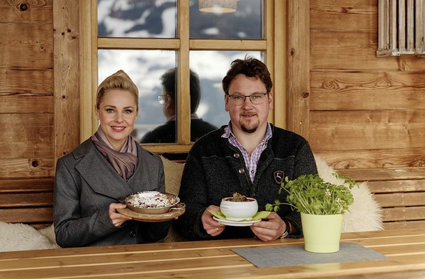 Silvia Schneider bei uns auf der Sattelberghütte