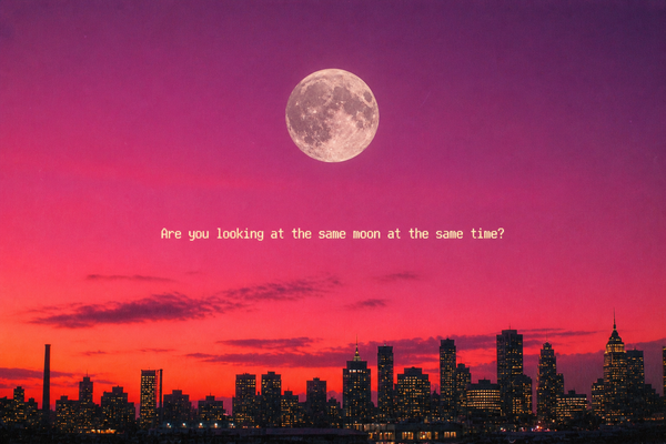 Computercollage mit ästhetischer Skyline im Sonnenuntergang von Uta Nitschke