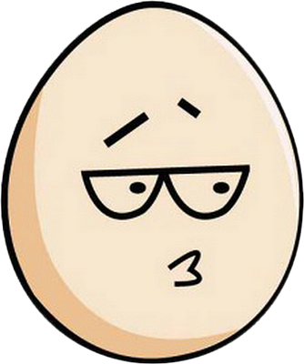 œuf - restauration - alimentation - smiley émoticône émoji cartoon clipart illustration - artémotic