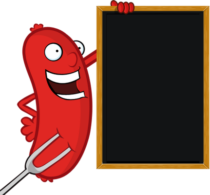 saucisse - restauration - alimentation - smiley émoticône émoji cartoon clipart illustration - artémotic
