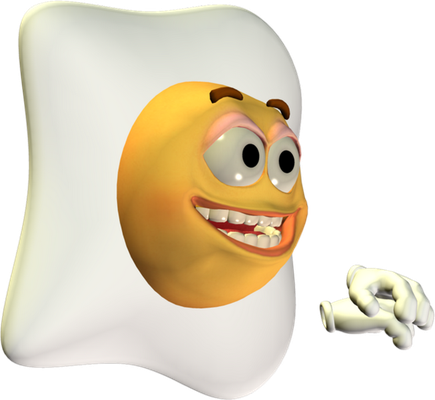 œuf - restauration - alimentation - smiley émoticône émoji cartoon clipart illustration - artémotic
