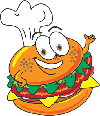 hamburger - restauration - alimentation - smiley émoticône émoji cartoon clipart illustration - artémotic