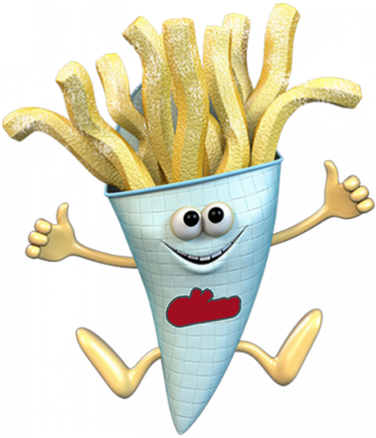 frite - restauration - alimentation - smiley émoticône émoji cartoon clipart illustration - artémotic