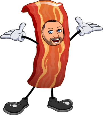 bacon - restauration - alimentation - smiley émoticône émoji cartoon clipart illustration - artémotic