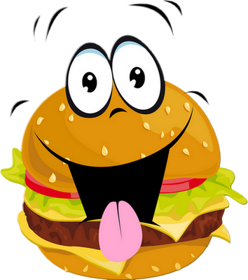 hamburger - restauration - alimentation - smiley émoticône émoji cartoon clipart illustration - artémotic