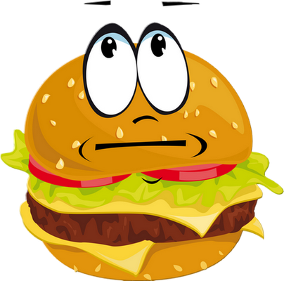 hamburger - restauration - alimentation - smiley émoticône émoji cartoon clipart illustration - artémotic