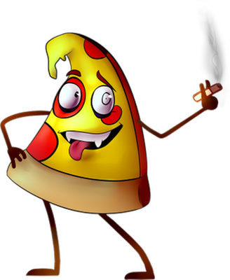 pizza - restauration - alimentation - smiley émoticône émoji cartoon clipart illustration - artémotic