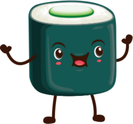 sushi - restauration - alimentation - smiley émoticône émoji cartoon clipart illustration - artémotic