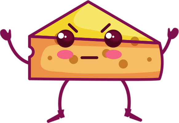 fromage - restauration - alimentation - smiley émoticône émoji cartoon clipart illustration - artémotic