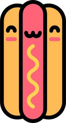 hot dog - restauration - alimentation - smiley émoticône émoji cartoon clipart illustration - artémotic