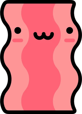 bacon - restauration - alimentation - smiley émoticône émoji cartoon clipart illustration - artémotic