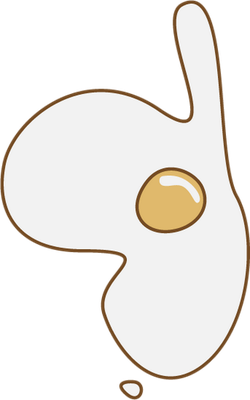 œuf - restauration - alimentation - smiley émoticône émoji cartoon clipart illustration - artémotic