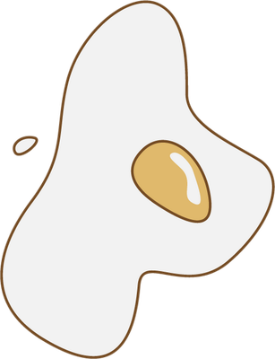 œuf - restauration - alimentation - smiley émoticône émoji cartoon clipart illustration - artémotic