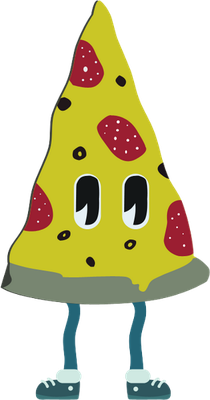 pizza - restauration - alimentation - smiley émoticône émoji cartoon clipart illustration - artémotic