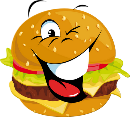 hamburger - restauration - alimentation - smiley émoticône émoji cartoon clipart illustration - artémotic