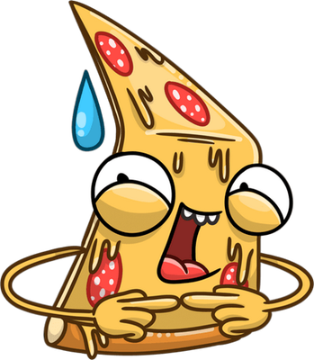 pizza - restauration - alimentation - smiley émoticône émoji cartoon clipart illustration - artémotic