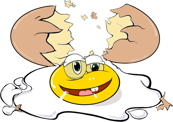 œuf - restauration - alimentation - smiley émoticône émoji cartoon clipart illustration - artémotic