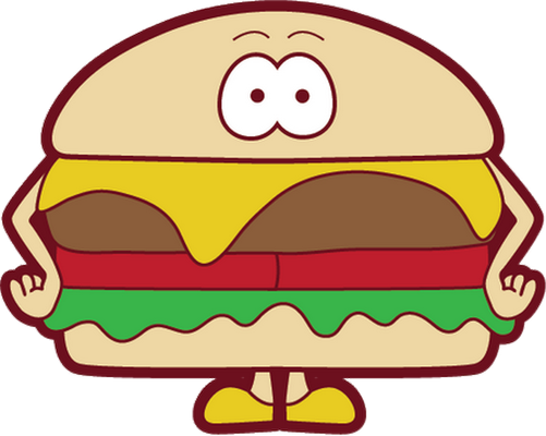 hamburger - restauration - alimentation - smiley émoticône émoji cartoon clipart illustration - artémotic