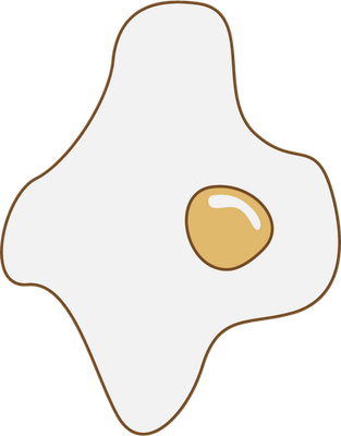 œuf - restauration - alimentation - smiley émoticône émoji cartoon clipart illustration - artémotic