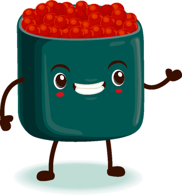 sushi - restauration - alimentation - smiley émoticône émoji cartoon clipart illustration - artémotic