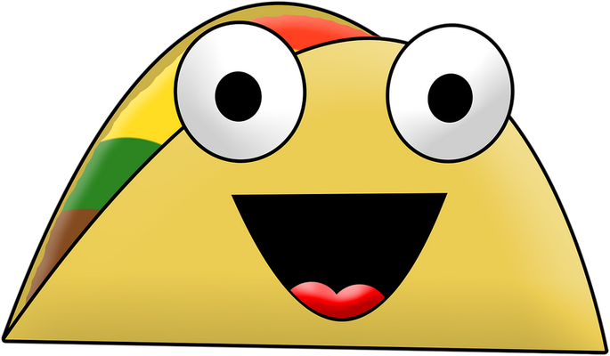 taco - restauration - alimentation - smiley émoticône émoji cartoon clipart illustration - artémotic