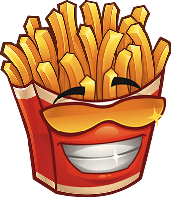 frite - restauration - alimentation - smiley émoticône émoji cartoon clipart illustration - artémotic