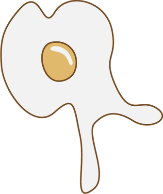 œuf - restauration - alimentation - smiley émoticône émoji cartoon clipart illustration - artémotic
