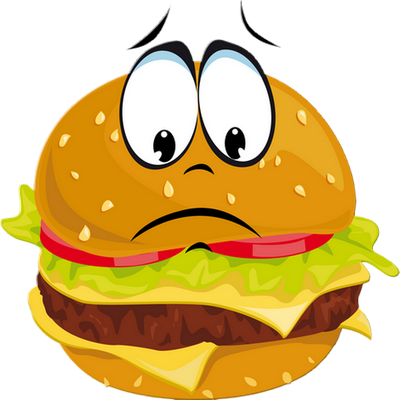 hamburger - restauration - alimentation - smiley émoticône émoji cartoon clipart illustration - artémotic