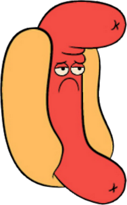 hot dog - restauration - alimentation - smiley émoticône émoji cartoon clipart illustration - artémotic