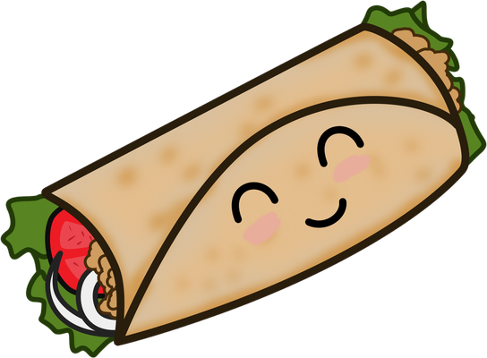 burrito - restauration - alimentation - smiley émoticône émoji cartoon clipart illustration - artémotic